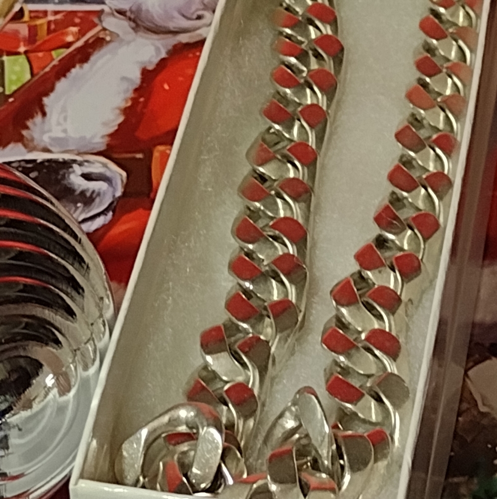 Rock Star ✨ ⭐ 9.83 Ounces of Pure Sterling Silver Heavy Cable Link ITALY - Picture 4 of 11